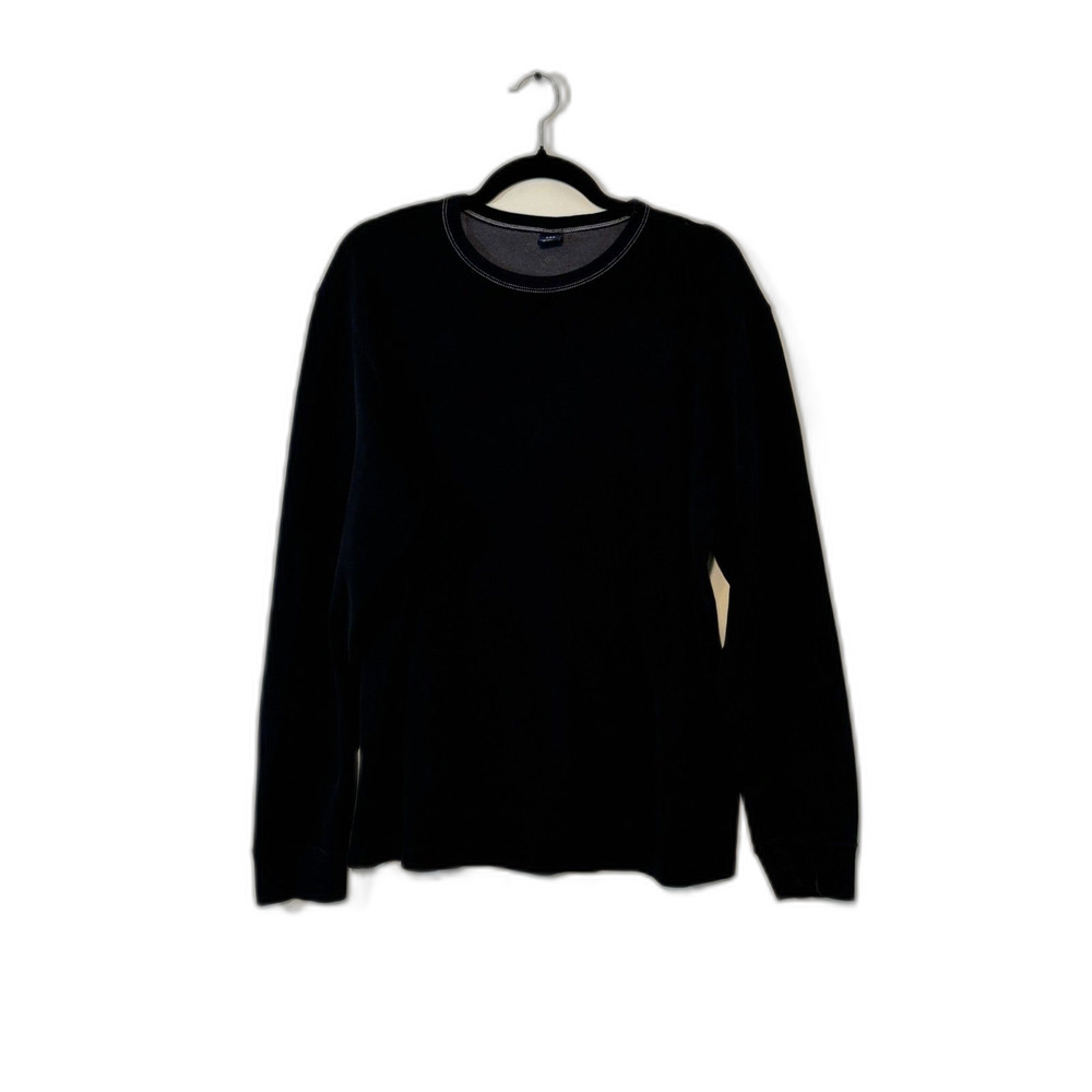 Gap Waffle Knit Thermal Long Sleeve Contrast Stitch Size XL